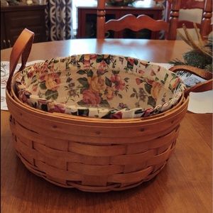 Longaberger Round Basket with Plastic liner